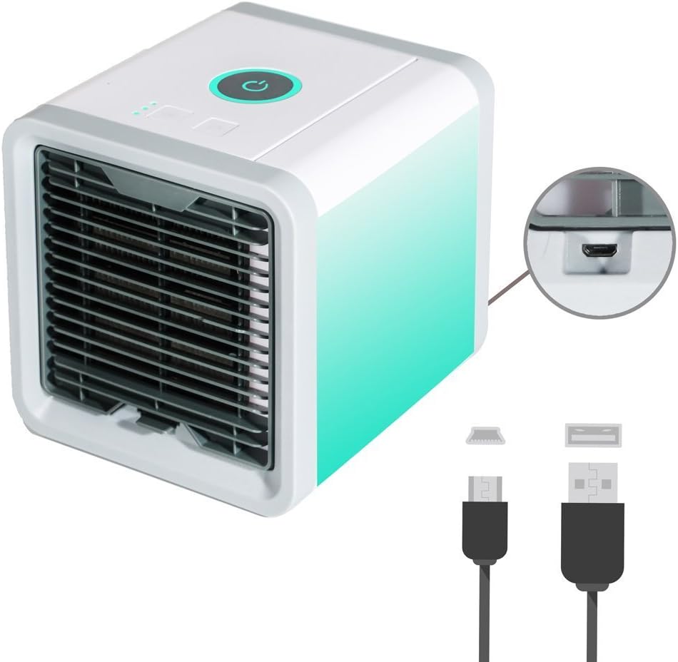 Mini climatiseur portable USB 7 couleurs LED - PixaMaoc