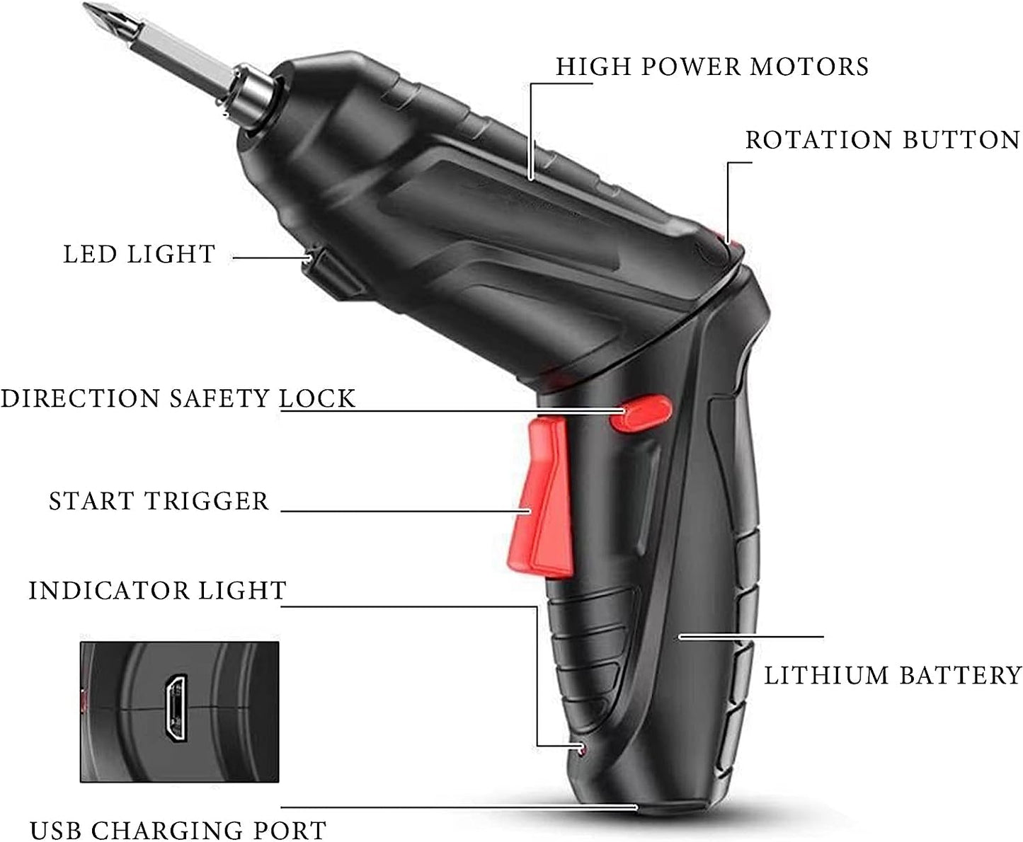 tournevis électrique Pixa sans fil rechargeable - PixaMaoc