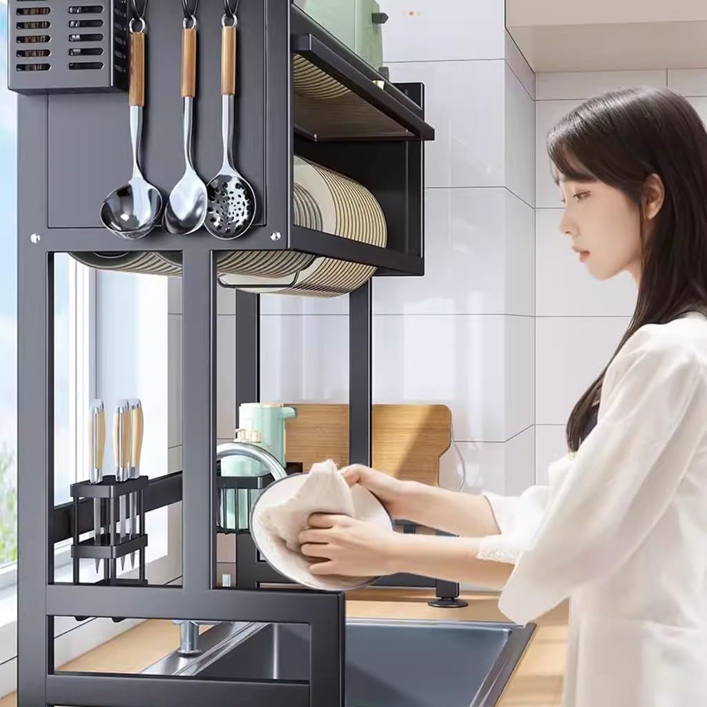 Égouttoir à vaisselle avec armoire de rangement