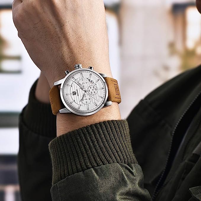 Montre Benyar Bracelet en Cuir Affaires et Sport - PixaMaoc