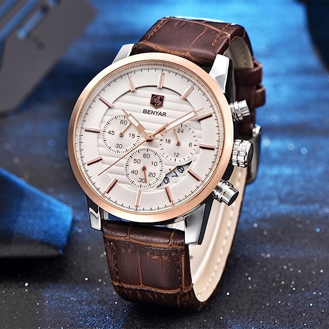 Montre de luxe chronographe Benyar - PixaMaoc