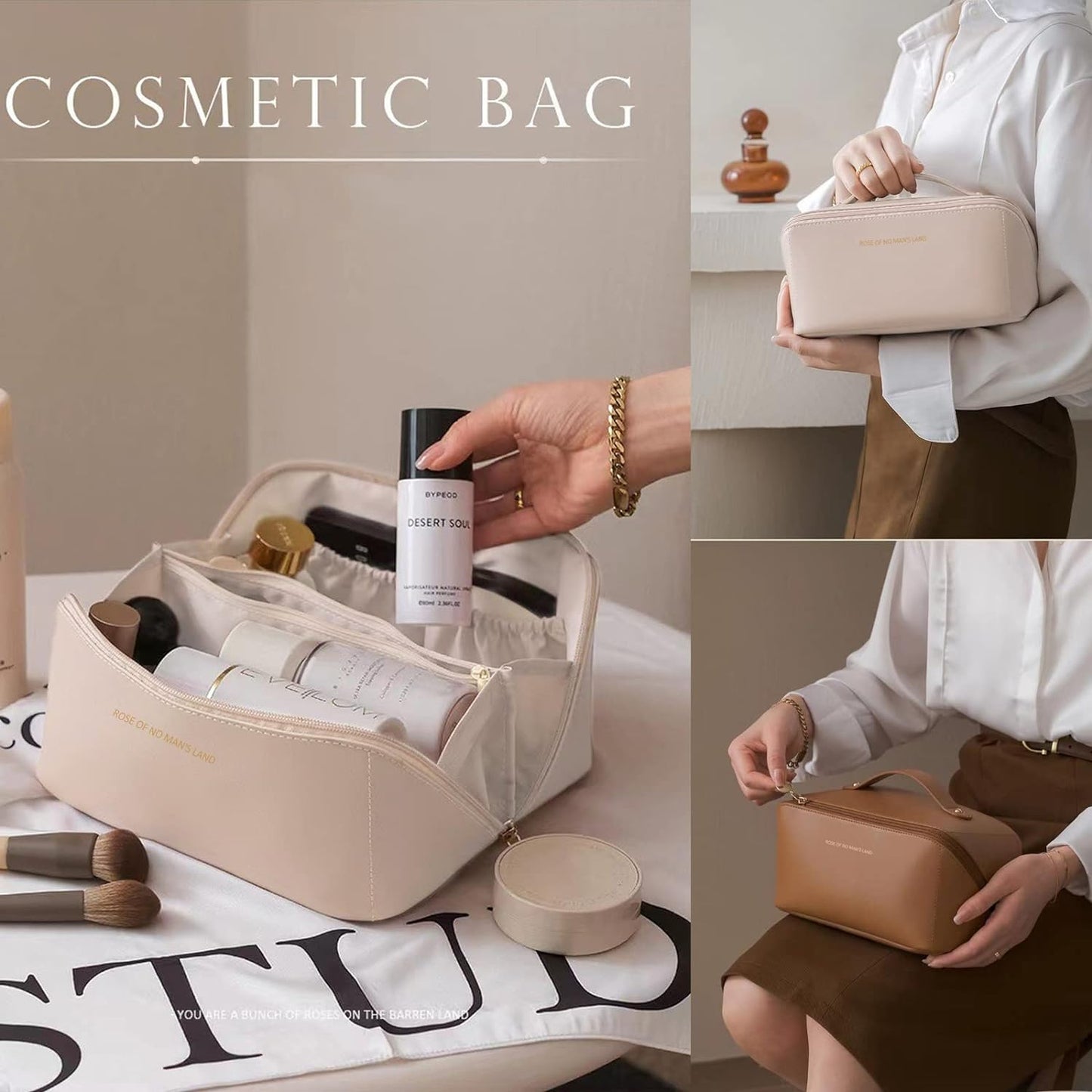 Sac cosmétique de voyage de grande capacité