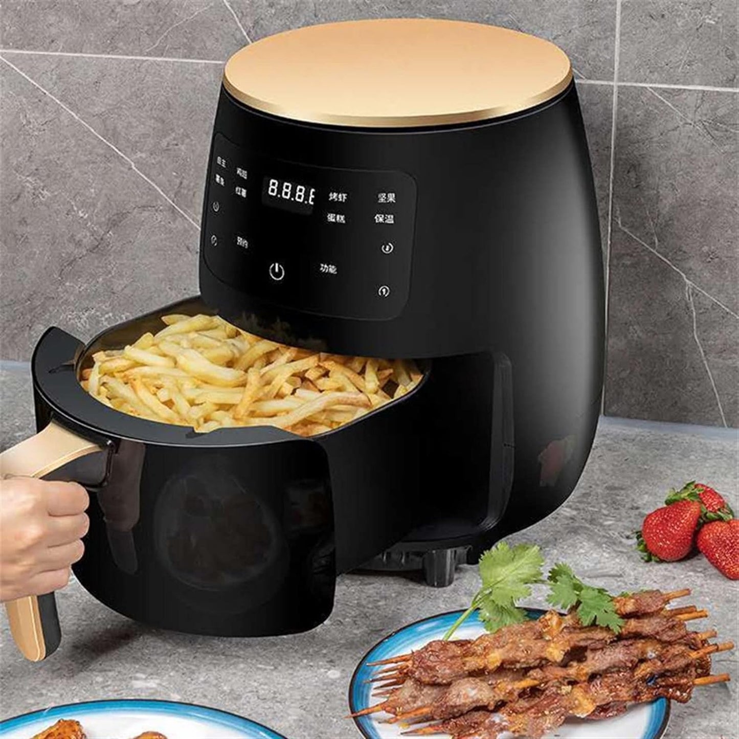 Friteuse électrique sans huile écran tactile