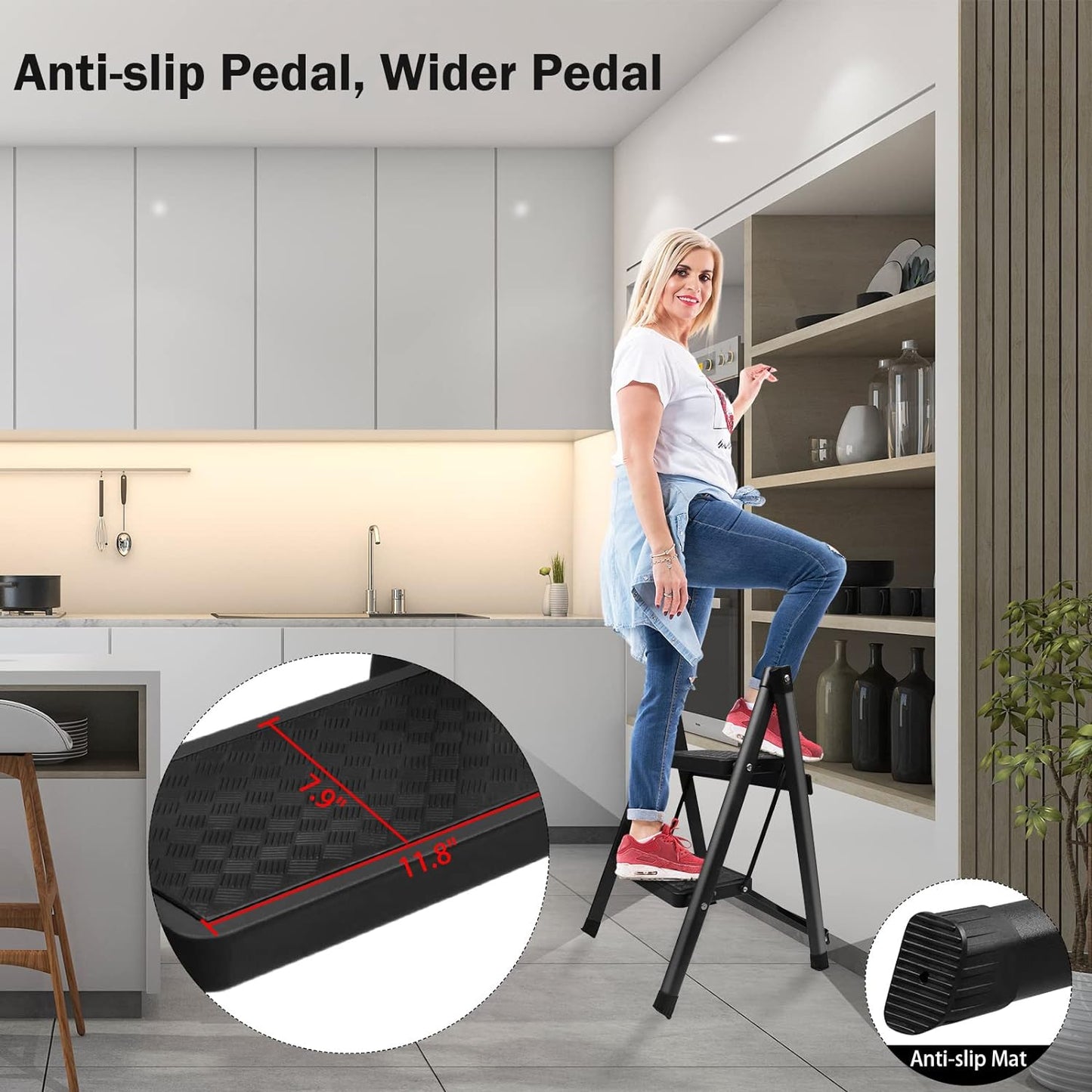 Escabeau pixa léger et pliable
