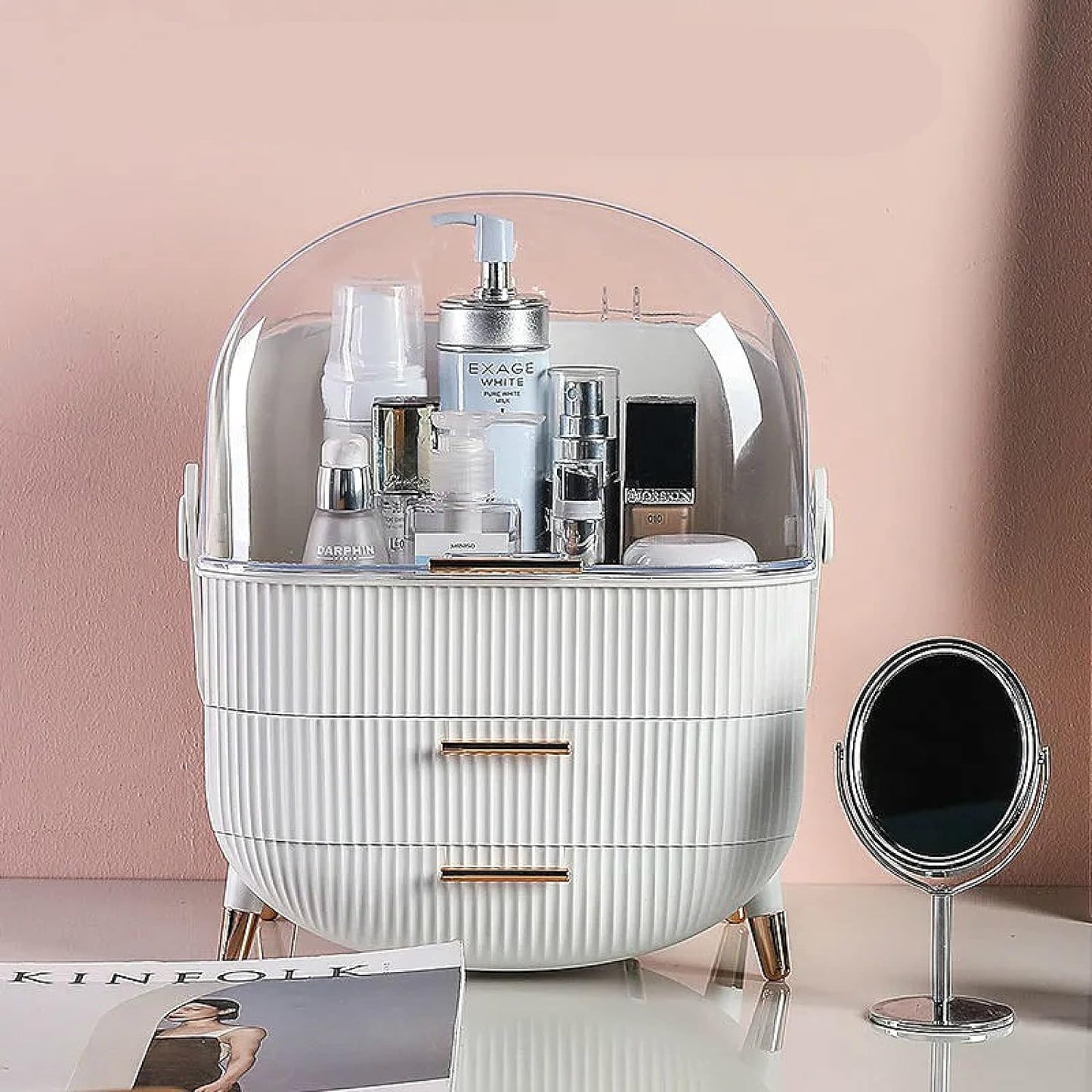 Organisateur de Maquillage Forme de Chat Transparent