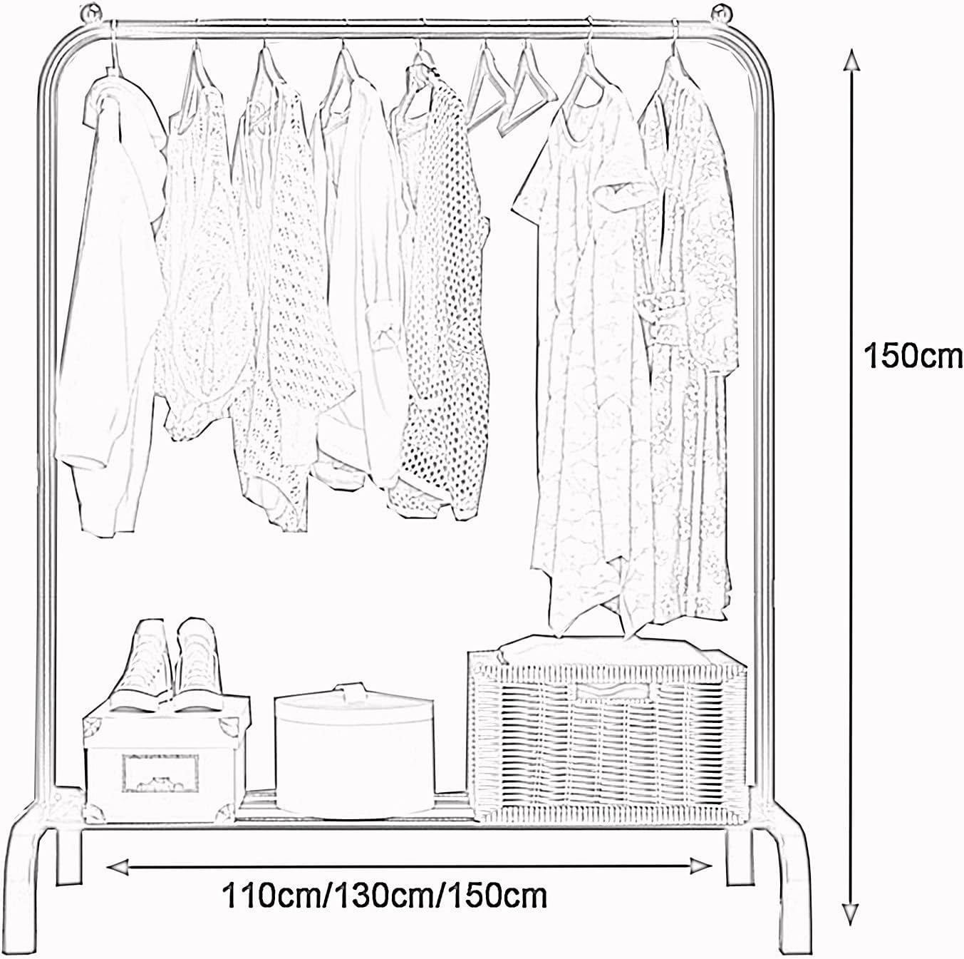 Pixa Porte Vêtements en Métal