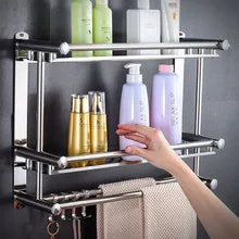 Étagère à serviettes murale en acier inoxydable - PixaMaoc