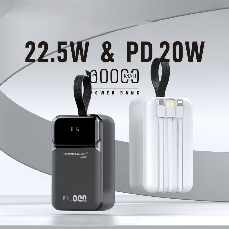 Powerbank Pixa pour charge rapide PD de 20W avec câble intégré