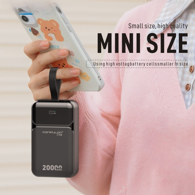 Powerbank Pixa pour charge rapide PD de 20W avec câble intégré