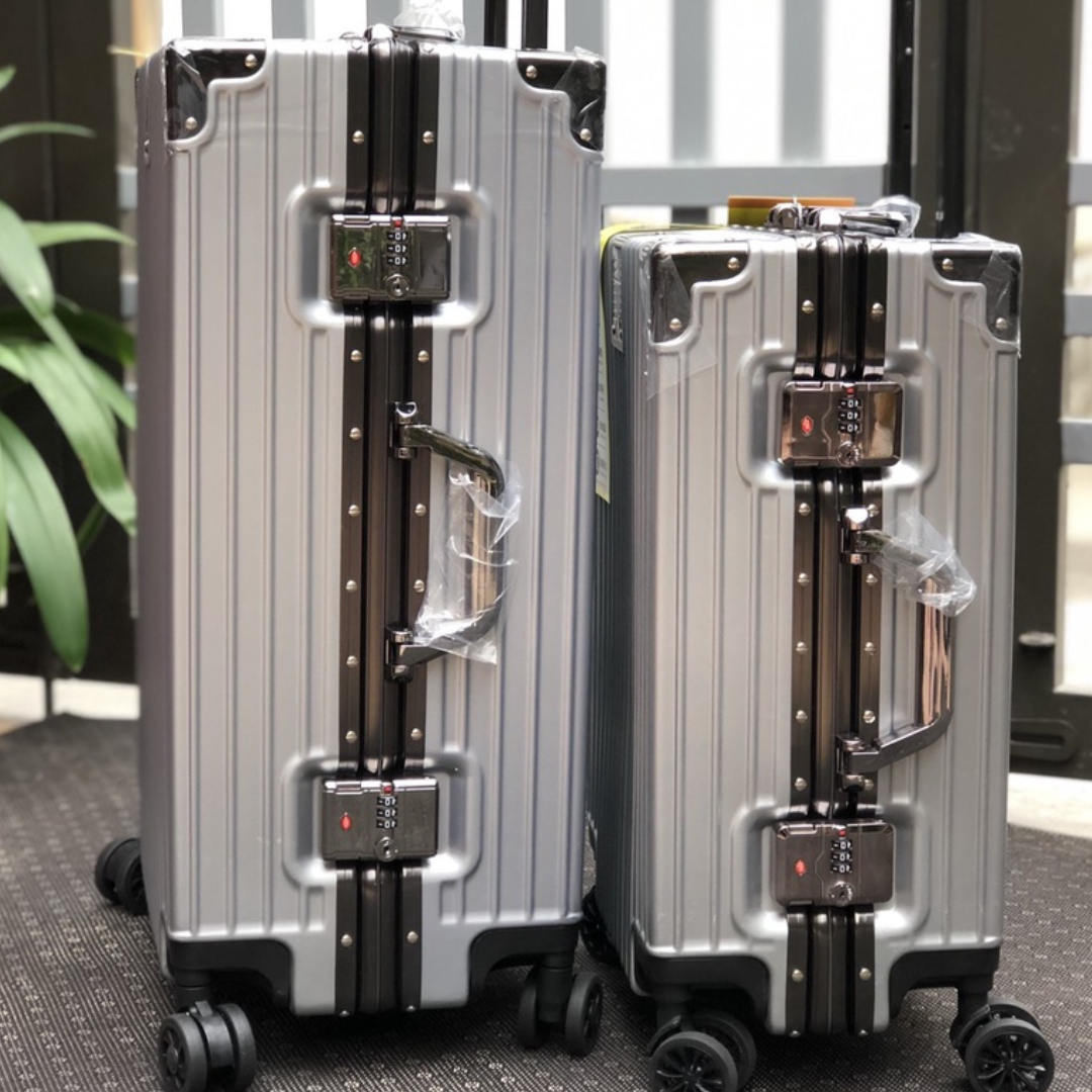 Valise d'affaires à cadre en aluminium et roulette silencieuse