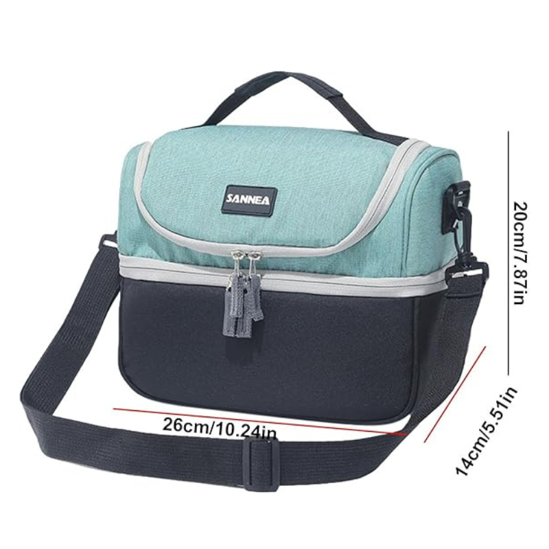 PIXA Boîte à Repas Double Couche en Tissu Oxford Isotherme