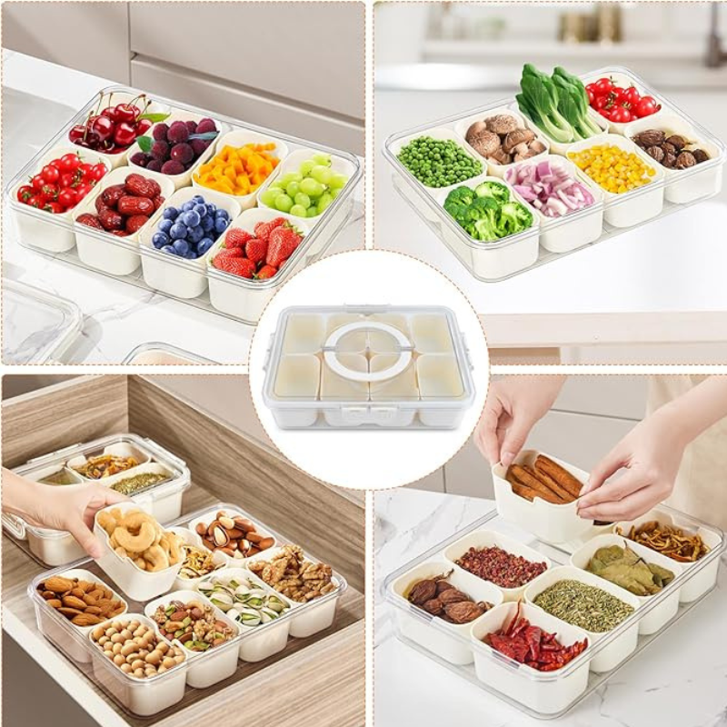 Plateau de Service Divisé PIXA avec Couvercle Air-Tight