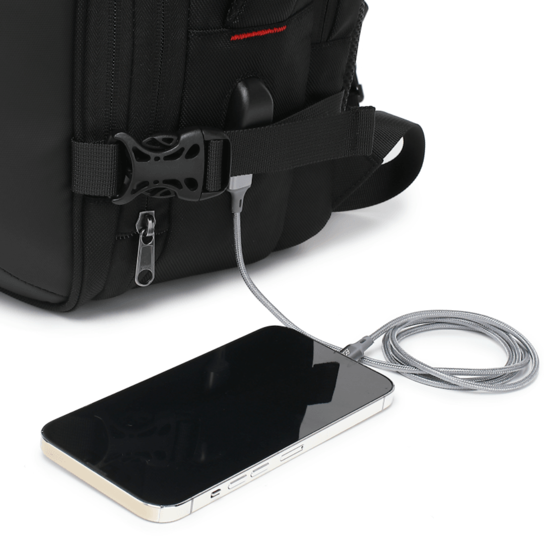 Sac à dos pour ordinateur portable Pixa de qualité supérieure avec port USB externe