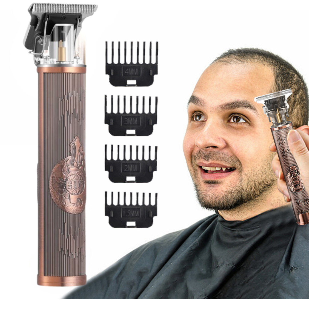 Tondeuse à cheveux en T tranchante pour des coupes extrêmement serrées.