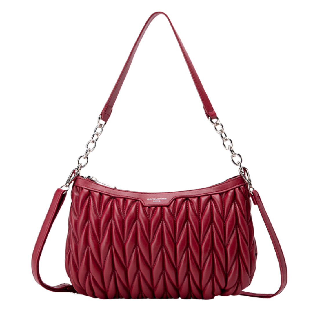 Sac à bandoulière matelassé à chevrons pour femme