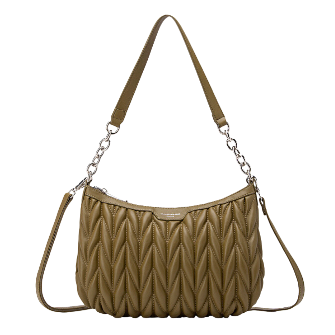 Sac à bandoulière matelassé à chevrons pour femme