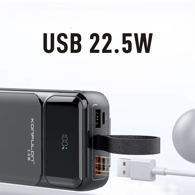 Powerbank Pixa pour charge rapide PD de 20W avec câble intégré