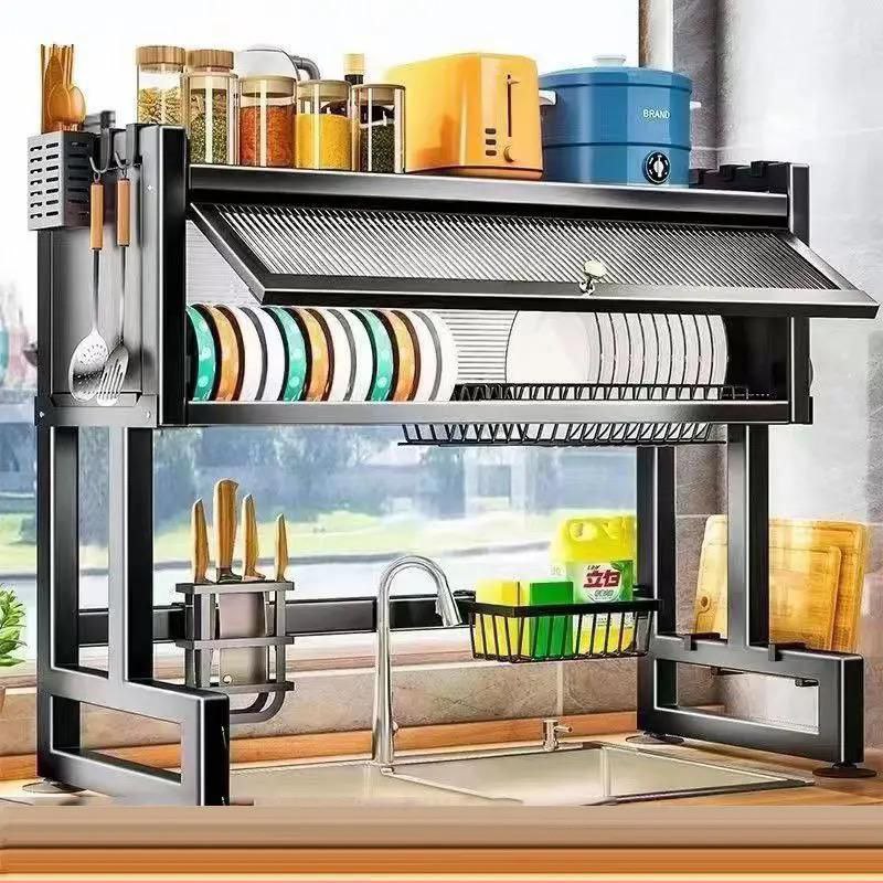 Égouttoir à vaisselle avec armoire de rangement