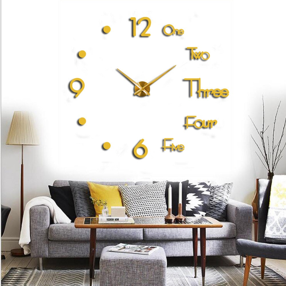Horloge Murale 3D Décorative de Maison