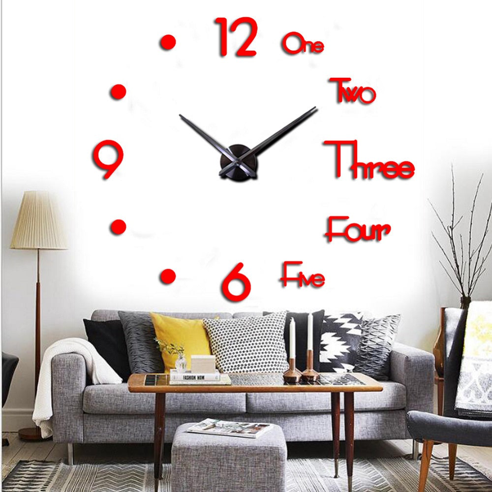 Horloge Murale 3D Décorative de Maison