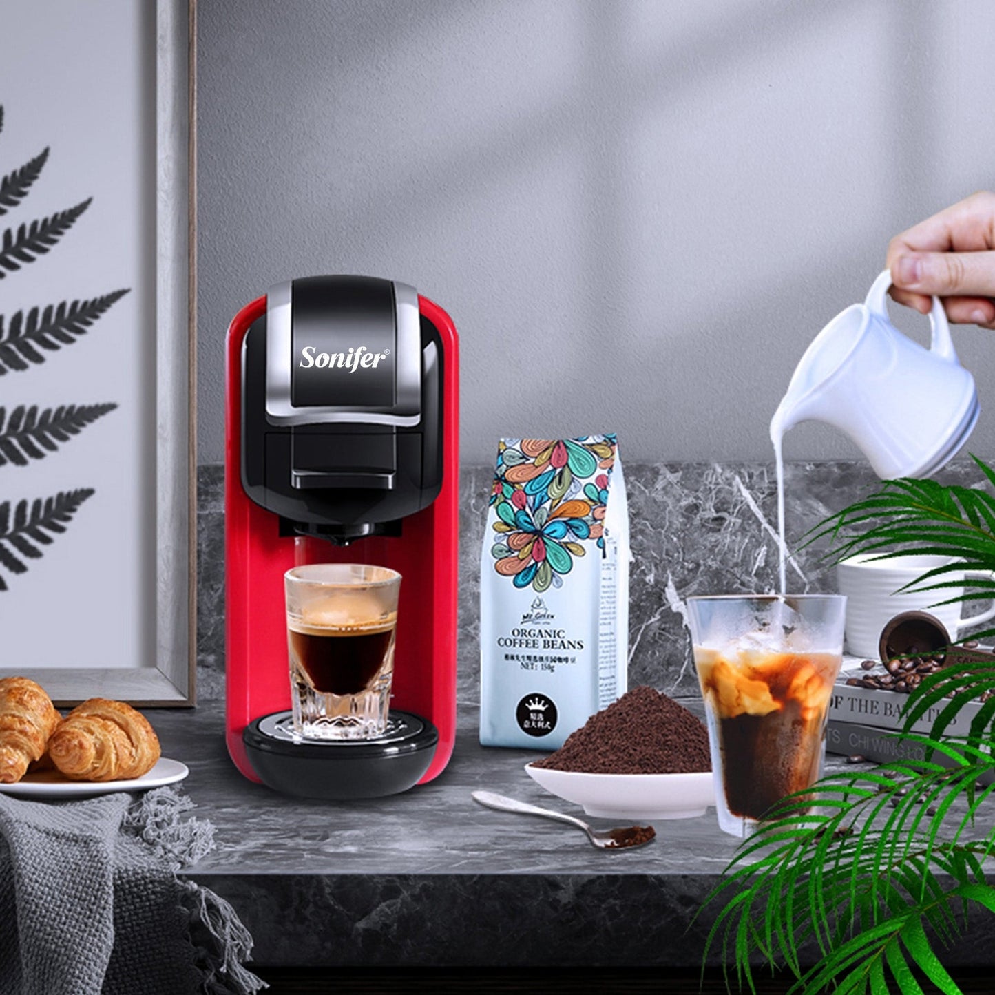 Machine à capsules pixa de café expresso et Nestlé 3 en 1