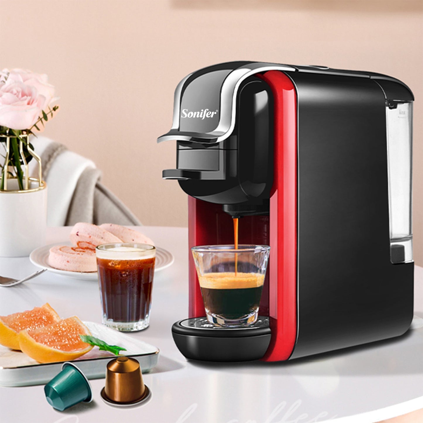Machine à capsules pixa de café expresso et Nestlé 3 en 1