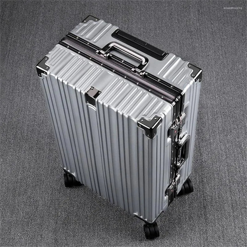 Valise d'affaires à cadre en aluminium et roulette silencieuse
