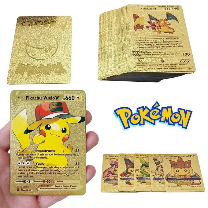 Cartes Pokémon collection rare gold boîte 10 cartes - PixaMaoc