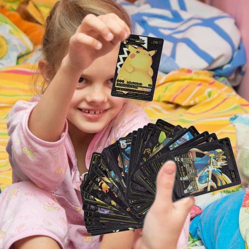 Cartes Pokémon Gold noire 10 cartes - PixaMaoc