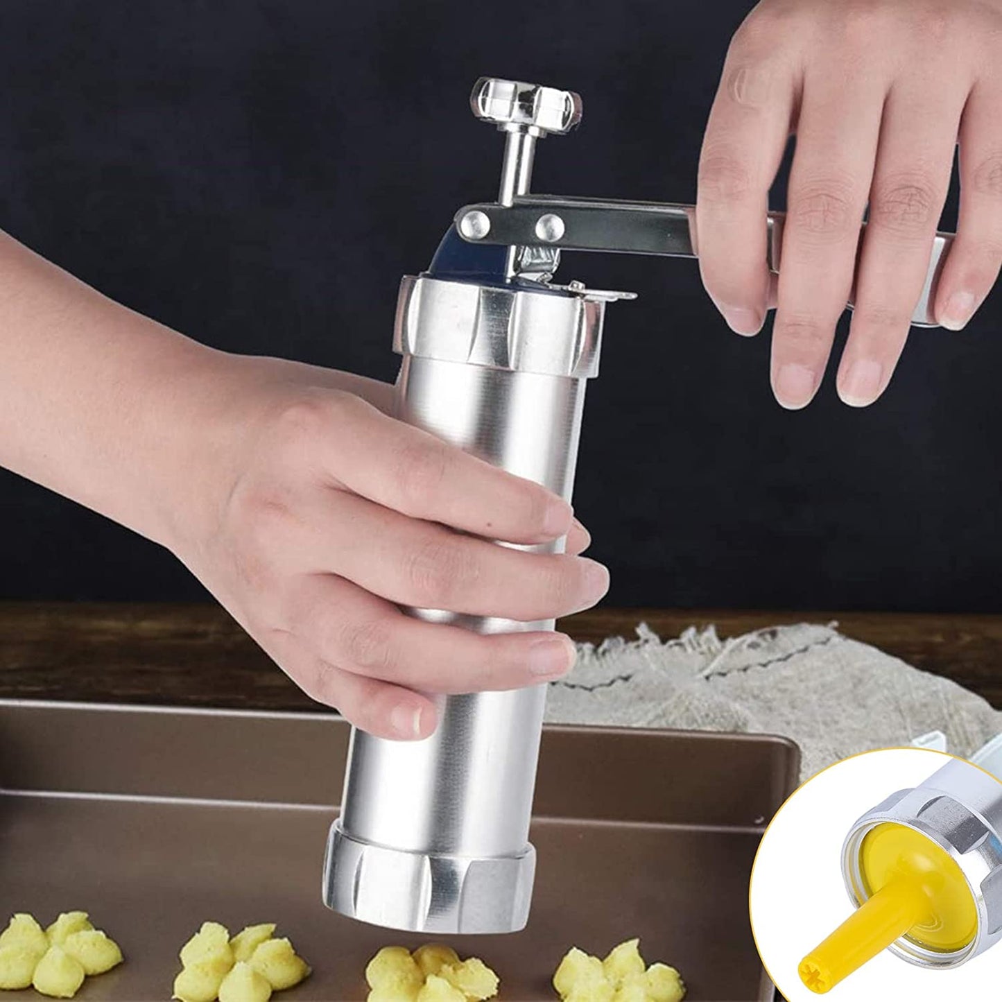 Pistolet à Biscuits Pixa en Acier Inoxydable - PixaMaoc