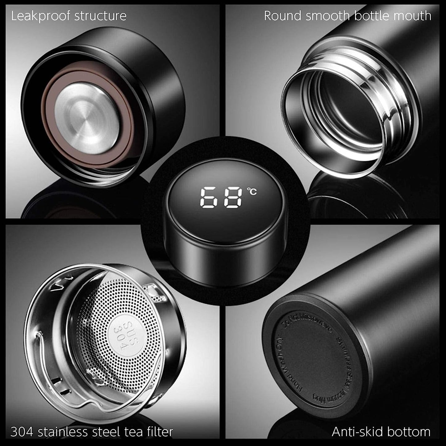 Intelligent Thermos Avec Affichage De La Température - PixaMaoc