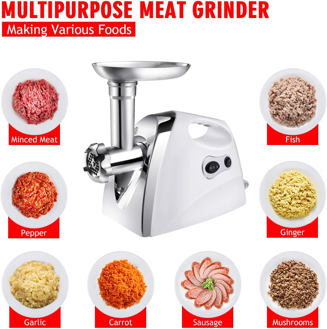 Hachoir à viande électrique en acier inoxydable - PixaMaoc