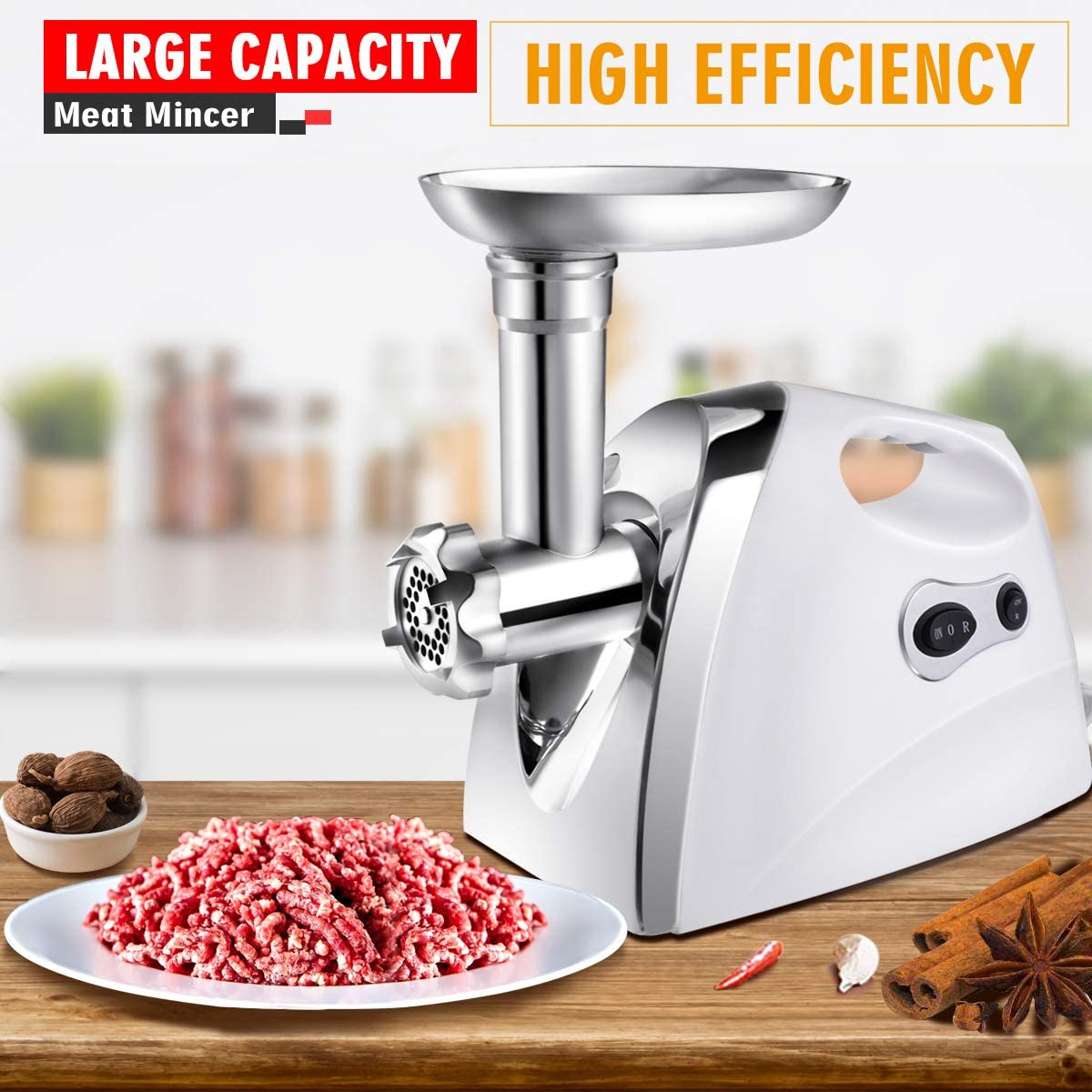 Hachoir à viande électrique en acier inoxydable - PixaMaoc