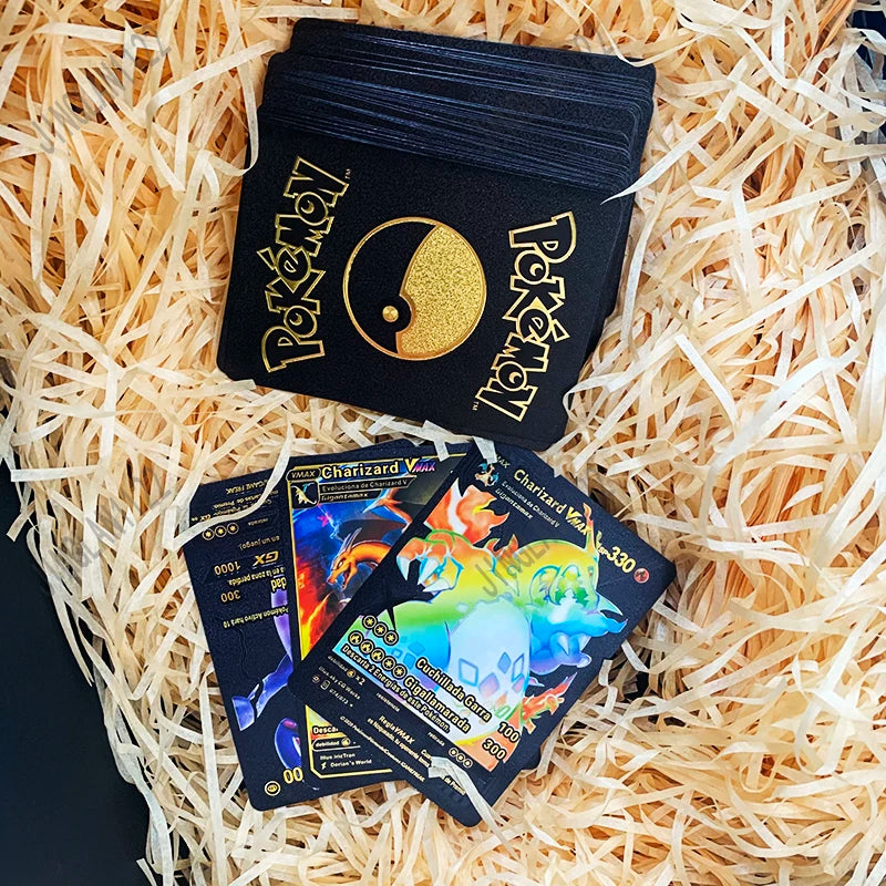 Cartes Pokémon Gold noire 10 cartes - PixaMaoc