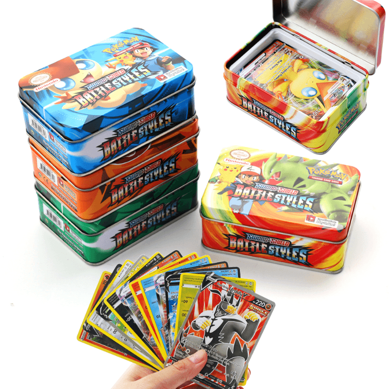 Jeu de cartes Pokemon, boîte en fer métallique, 40 pièces - PixaMaoc