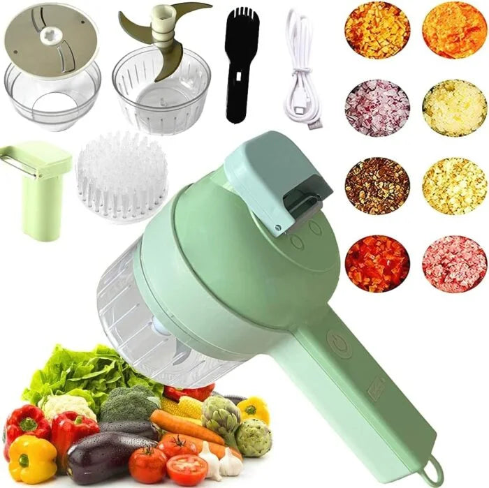 Pixa Coupe-Légumes électrique Portable 4 en 1 - PixaMaoc