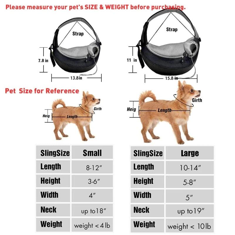 Sac à bandoulière maille confort Pour chien - PixaMaoc