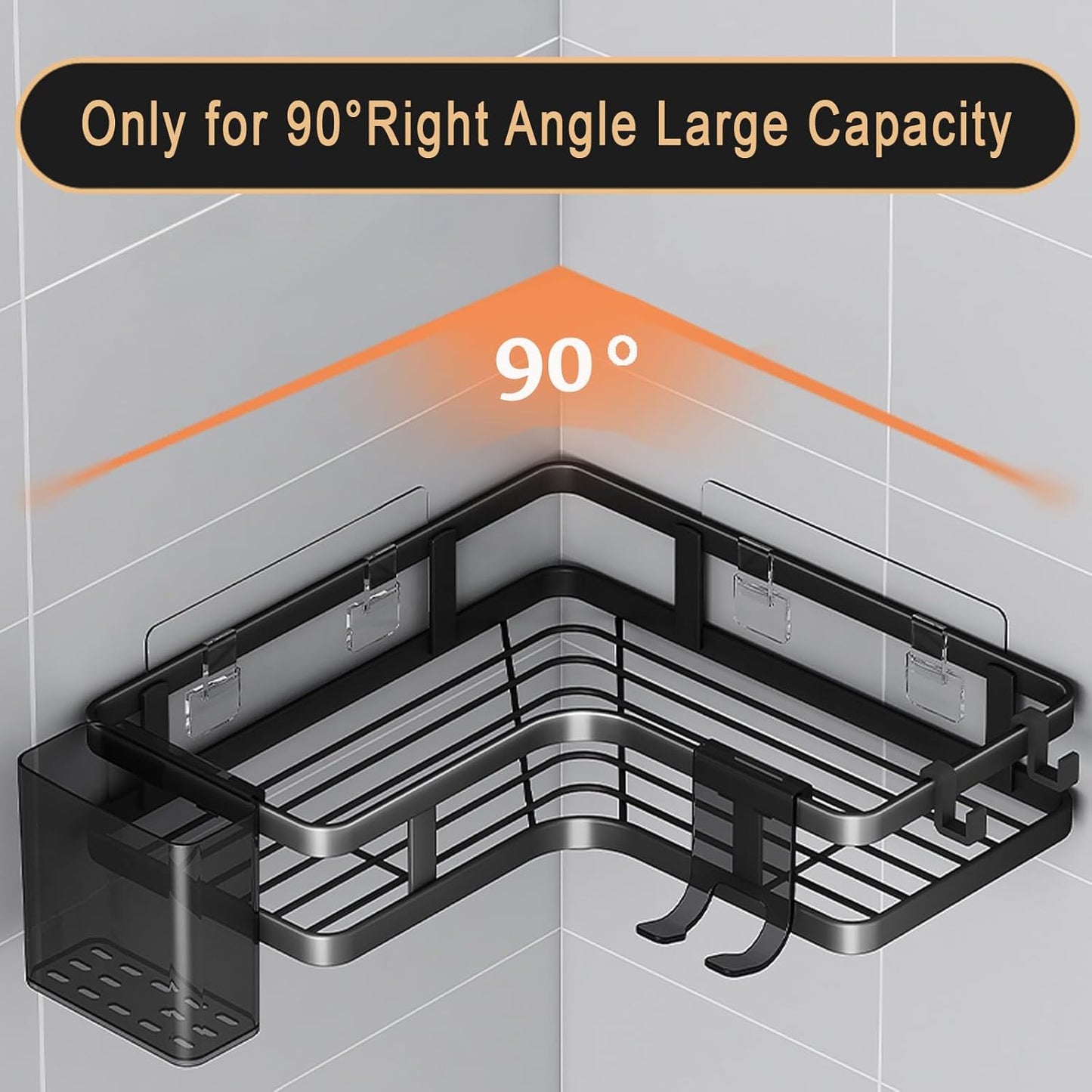 Pixa Étagère de Douche d’Angle – Sans Perçage