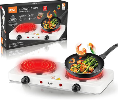 Pixa Réchaud Électrique Double de Table RAF 2000W
