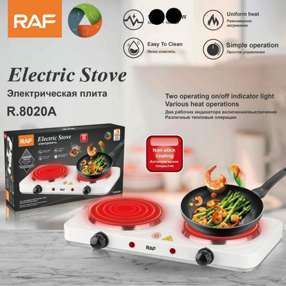 Pixa Réchaud Électrique Double de Table RAF 2000W