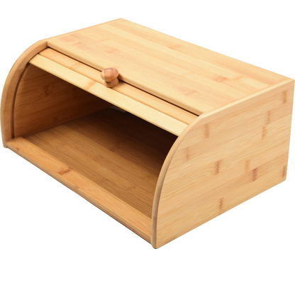 Boîte à pain Pixa en bambou – Boîte de conservation du pain en bois, design naturel