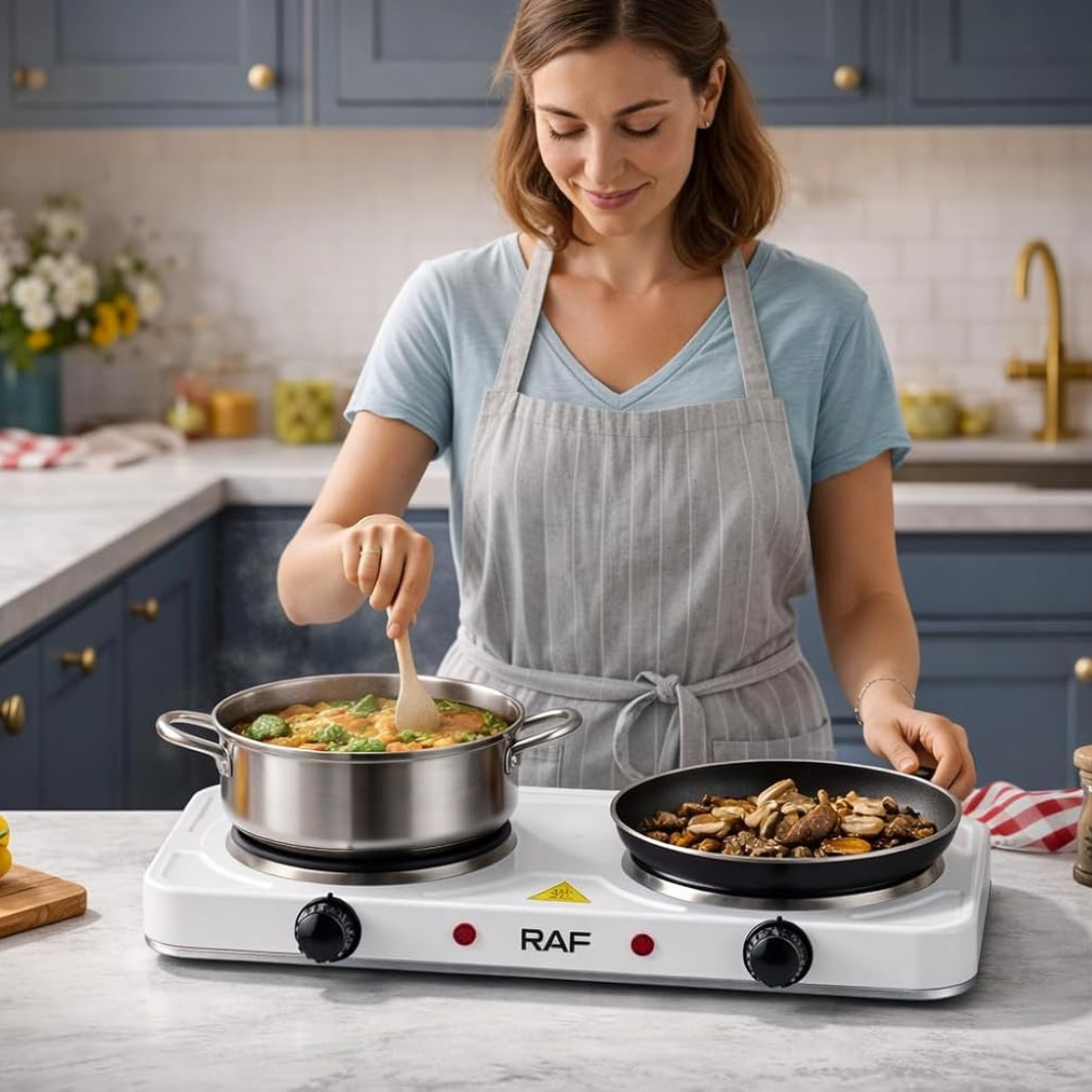 Pixa Réchaud Électrique Double de Table RAF 2000W