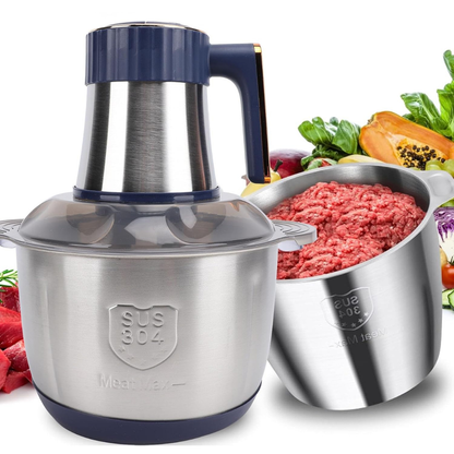 Hachoir électrique pixa avec bol en acier inoxydable