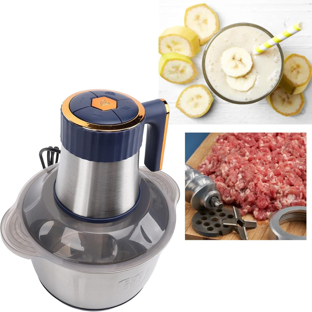 Hachoir électrique pixa avec bol en acier inoxydable