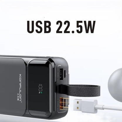 Powerbank Pixa pour charge rapide PD de 20W avec câble intégré