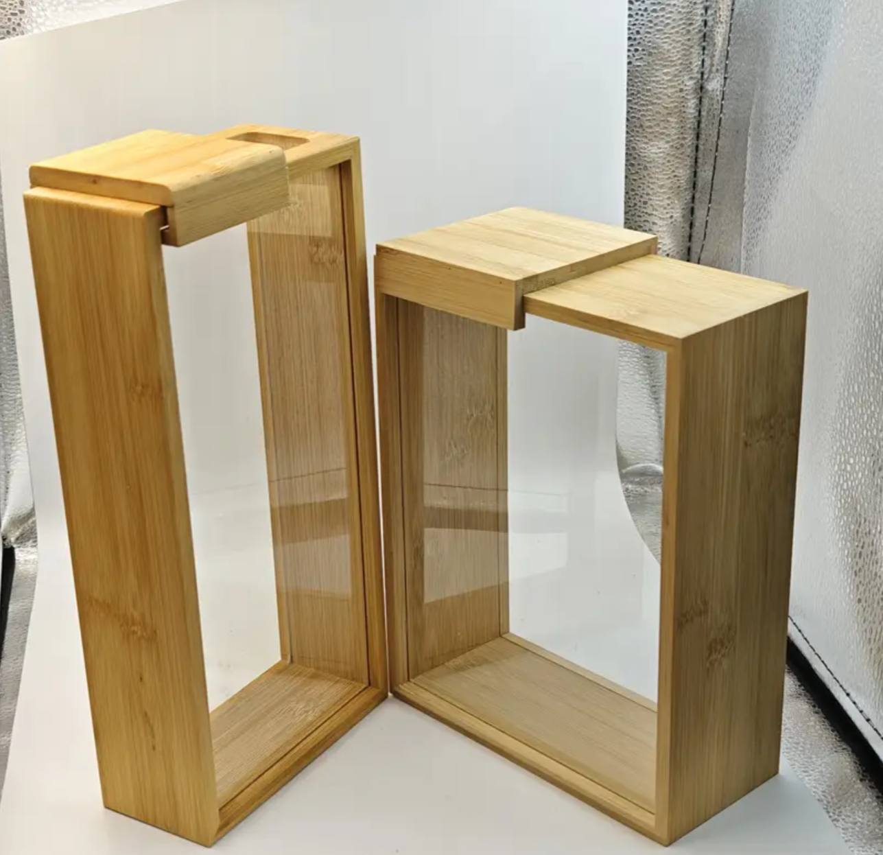 Pixa Boîte de Stockage Alimentaire en Bambou avec Couvercle Coulissant – Rangement Cuisine Élégant et Pratique