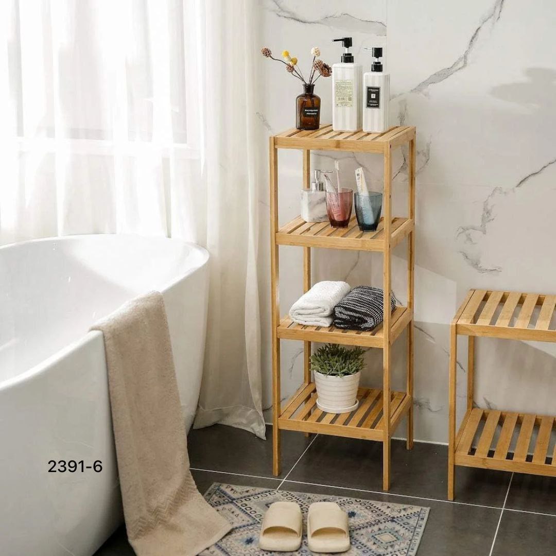 Étagère Bambou 3/4/5 niveaux Multifonction Cuisine Salle de Bain